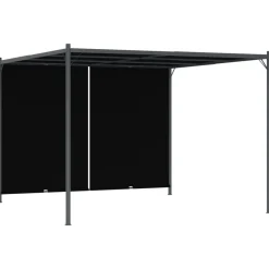 Maison Exclusive - Pergola de jardin avec toit rétractable 3x3 m anthracite Clearance