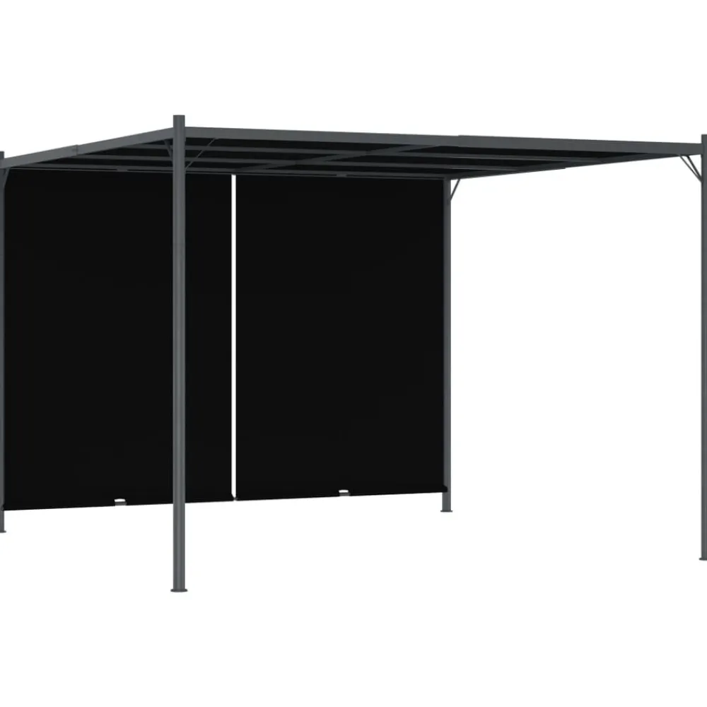Maison Exclusive - Pergola de jardin avec toit rétractable 3x3 m anthracite Clearance