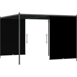 Maison Exclusive - Pergola de jardin avec toit rétractable 3x3 m anthracite Clearance