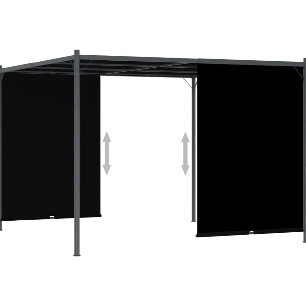 Maison Exclusive - Pergola de jardin avec toit rétractable 3x3 m anthracite Clearance