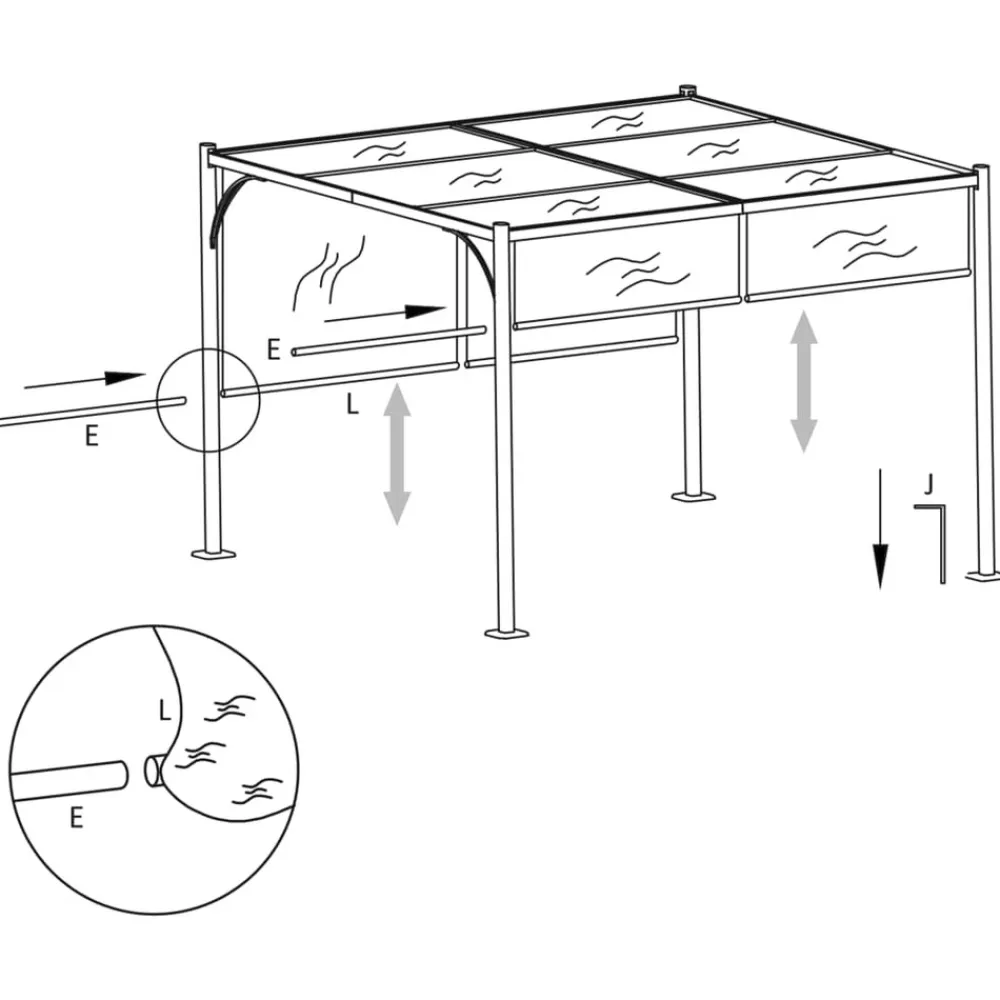 Maison Exclusive - Pergola de jardin avec toit rétractable 3x3 m anthracite Clearance