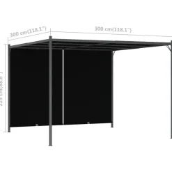Maison Exclusive - Pergola de jardin avec toit rétractable 3x3 m anthracite Clearance