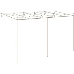 Maison Exclusive - Pergola de jardin marron antique 6x3x2,5 m fer Online