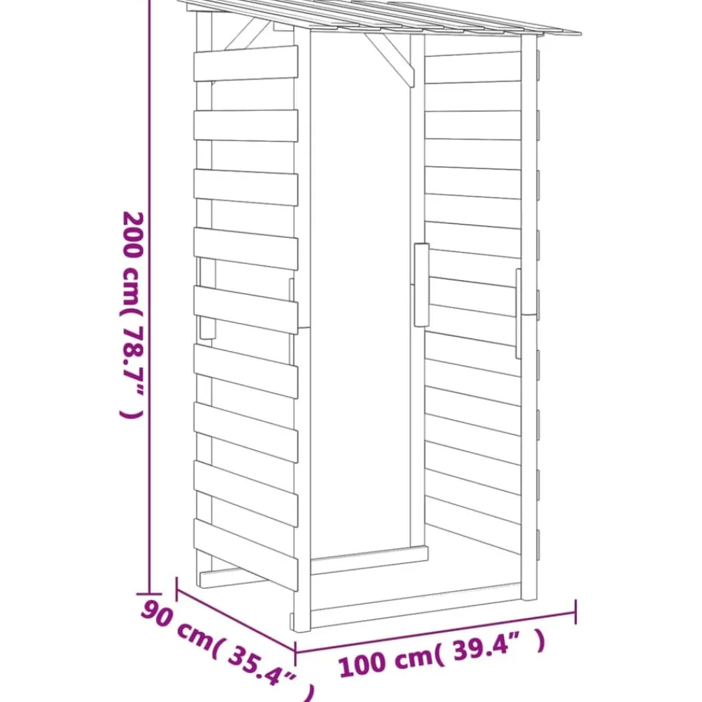 Maison Exclusive Pergolas, Tonnelles, Barnums | - Pergolas avec toits 2 pcs 100x90x200 cm bois de pin imprégné