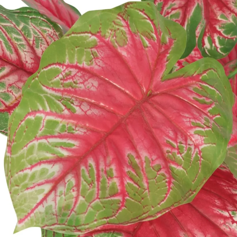 Maison Exclusive - Plante artificielle avec pot caladium 85 cm vert et rouge Discount