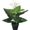 Maison Exclusive - Plante artificielle avec pot lis calla 45 cm blanc Outlet