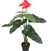 Maison Exclusive - Plante artificielle avec pot anthurium 90 cm rouge et jaune Online