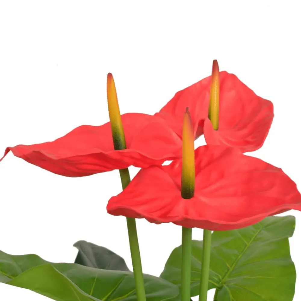 Maison Exclusive - Plante artificielle avec pot anthurium 90 cm rouge et jaune Online