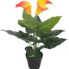 Maison Exclusive - Plante artificielle avec pot lis calla 45 cm rouge et jaune Best