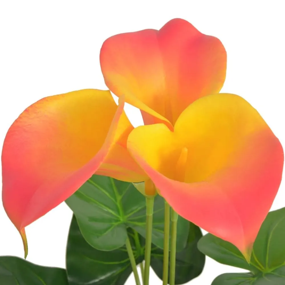 Maison Exclusive - Plante artificielle avec pot lis calla 45 cm rouge et jaune Best