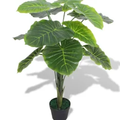 Maison Exclusive Plantes Artificielles | - Plante artificielle avec pot taro 85 cm vert