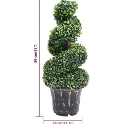Maison Exclusive - Plante de buis artificiel en spirale avec pot vert 89 cm Sale