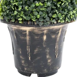 Maison Exclusive Plantes Artificielles | - Plante de buis artificiel en spirale avec pot vert 100 cm