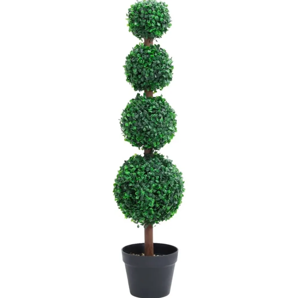 Maison Exclusive - Plante de buis artificiel avec pot forme de boule vert 90 cm Outlet