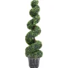 Maison Exclusive Plantes Artificielles | - Plante de buis artificiel en spirale avec pot vert 117 cm