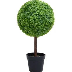 Maison Exclusive Plantes Artificielles | - Plante de buis artificiel avec pot forme de boule vert 71 cm