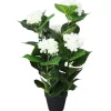 Maison Exclusive Plantes Artificielles | - Plante hortensia artificielle avec pot 60 cm blanc