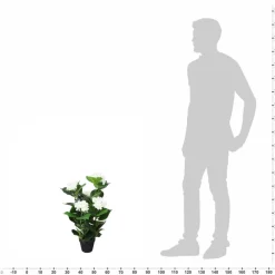 Maison Exclusive Plantes Artificielles | - Plante hortensia artificielle avec pot 60 cm blanc