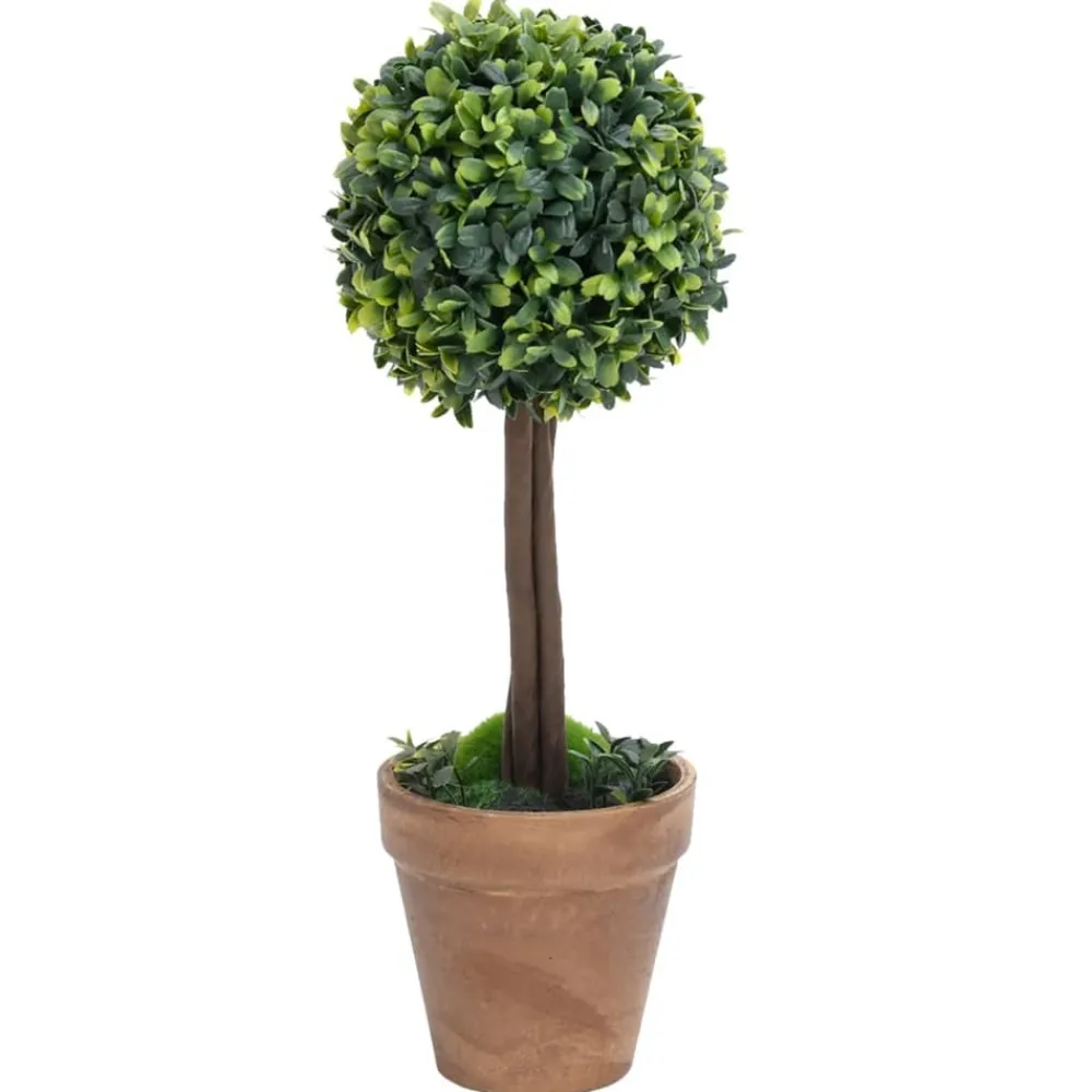 Maison Exclusive - Plantes de buis artificiel 2 pcs avec pots boule vert 41 cm New