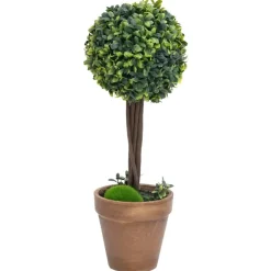 Maison Exclusive Plantes Artificielles | - Plantes de buis artificiel 2 pcs avec pots boule vert 33 cm