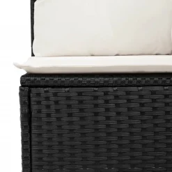 Maison Exclusive Salons De Jardin | - Salon de jardin 6 pcs avec coussins noir résine tressée