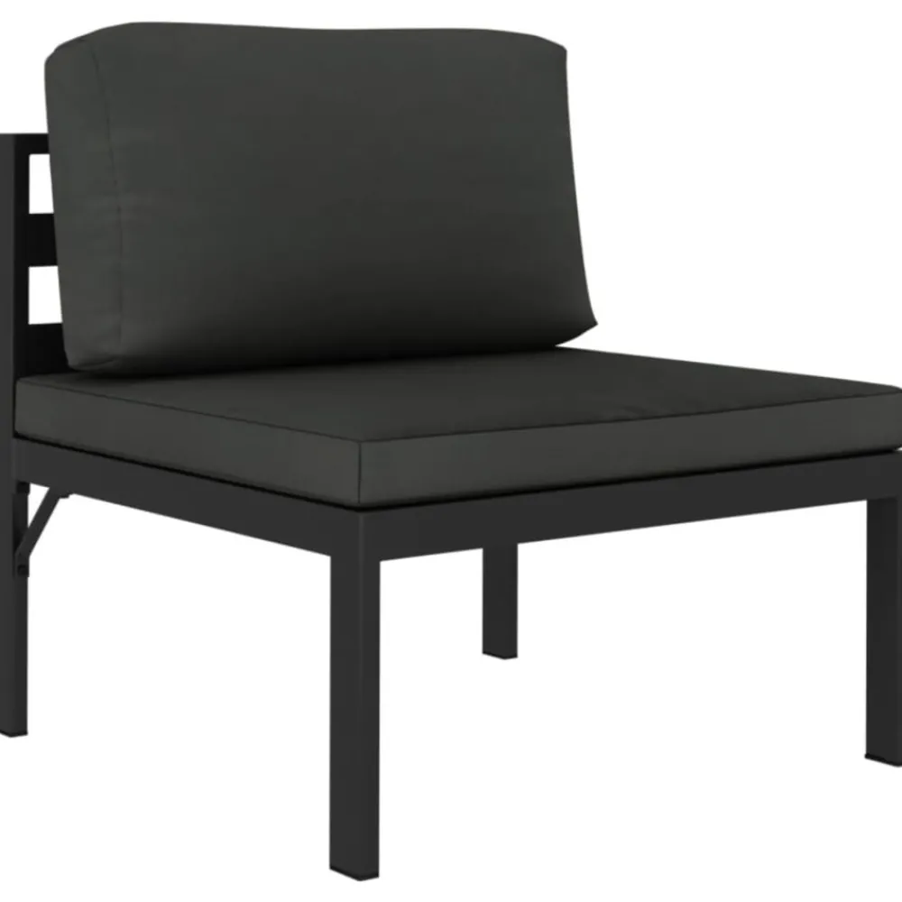 Maison Exclusive Salons De Jardin | - Salon de jardin 8 pcs avec coussins aluminium anthracite