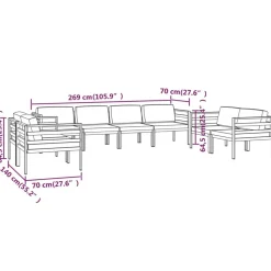 Maison Exclusive Salons De Jardin | - Salon de jardin 8 pcs avec coussins aluminium anthracite