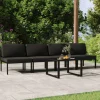 Maison Exclusive - Salon de jardin 5 pcs avec coussins aluminium anthracite New