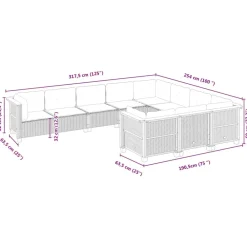 Maison Exclusive - Salon de jardin 10 pcs avec coussins noir résine tressée Discount