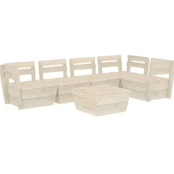 Maison Exclusive - Salon de jardin palette 6 pcs bois d'épicéa imprégné Best