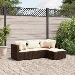 Maison Exclusive Salons De Jardin | - Salon de jardin 7 pcs avec coussins noir résine tressée