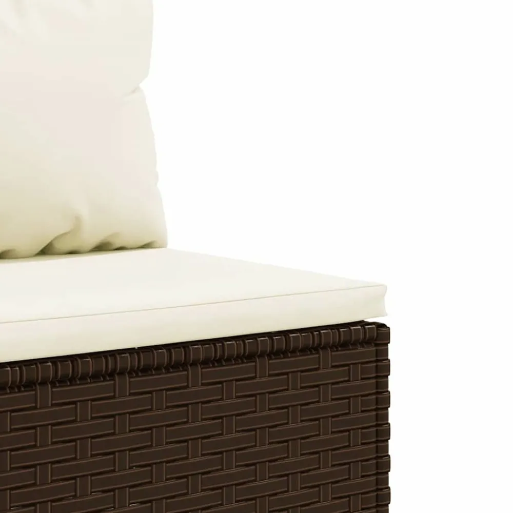 Maison Exclusive - Salon de jardin 4 pcs avec coussins marron résine tressée Discount