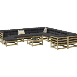 Maison Exclusive Salons De Jardin | - Salon de jardin avec coussins 4 pcs beige résine tressée