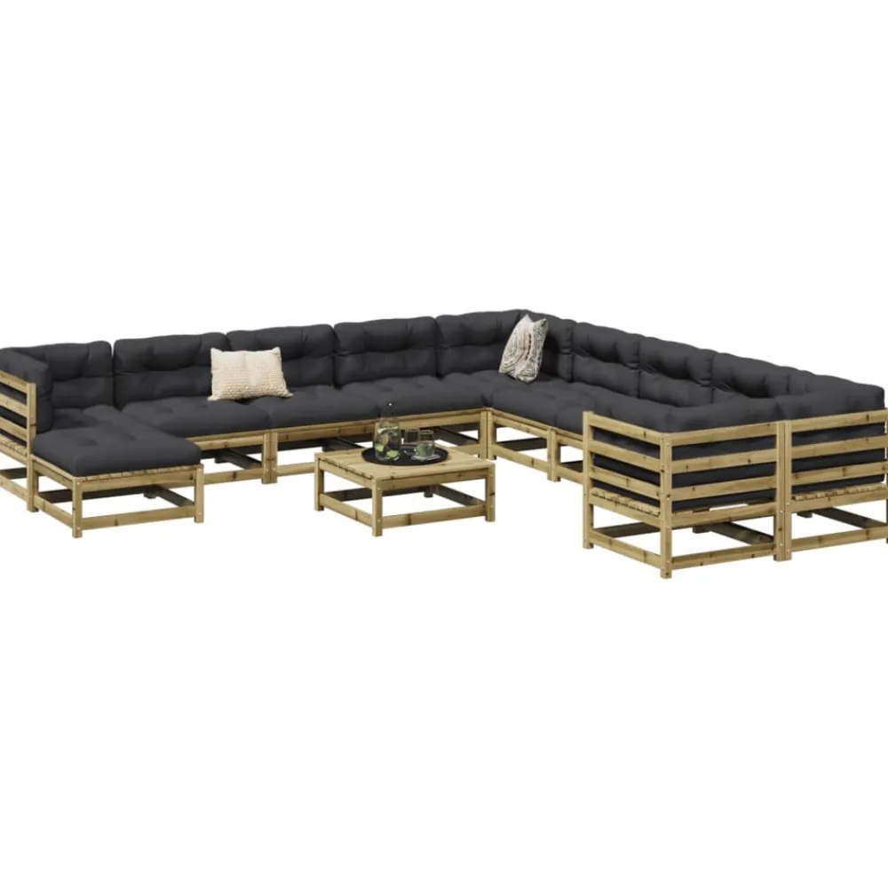 Maison Exclusive Salons De Jardin | - Salon de jardin avec coussins 4 pcs beige résine tressée
