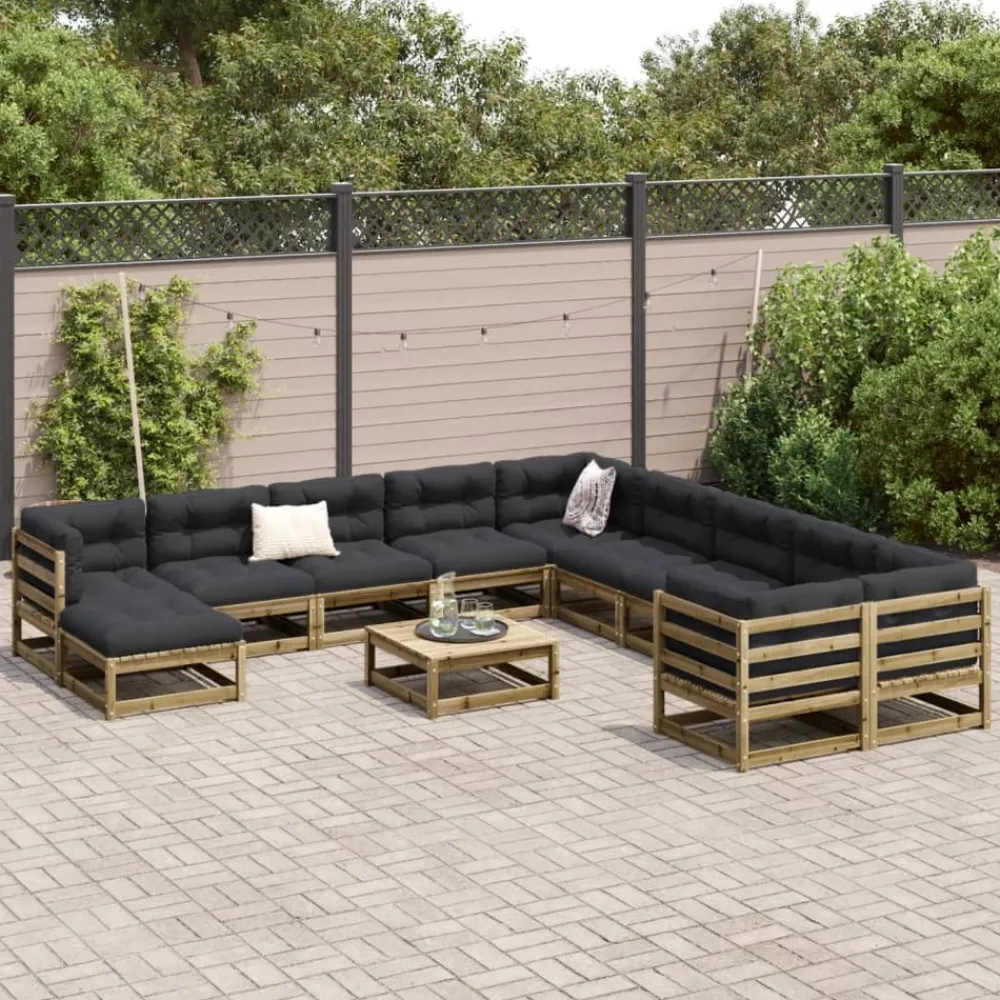 Maison Exclusive Salons De Jardin | - Salon de jardin avec coussins 4 pcs beige résine tressée