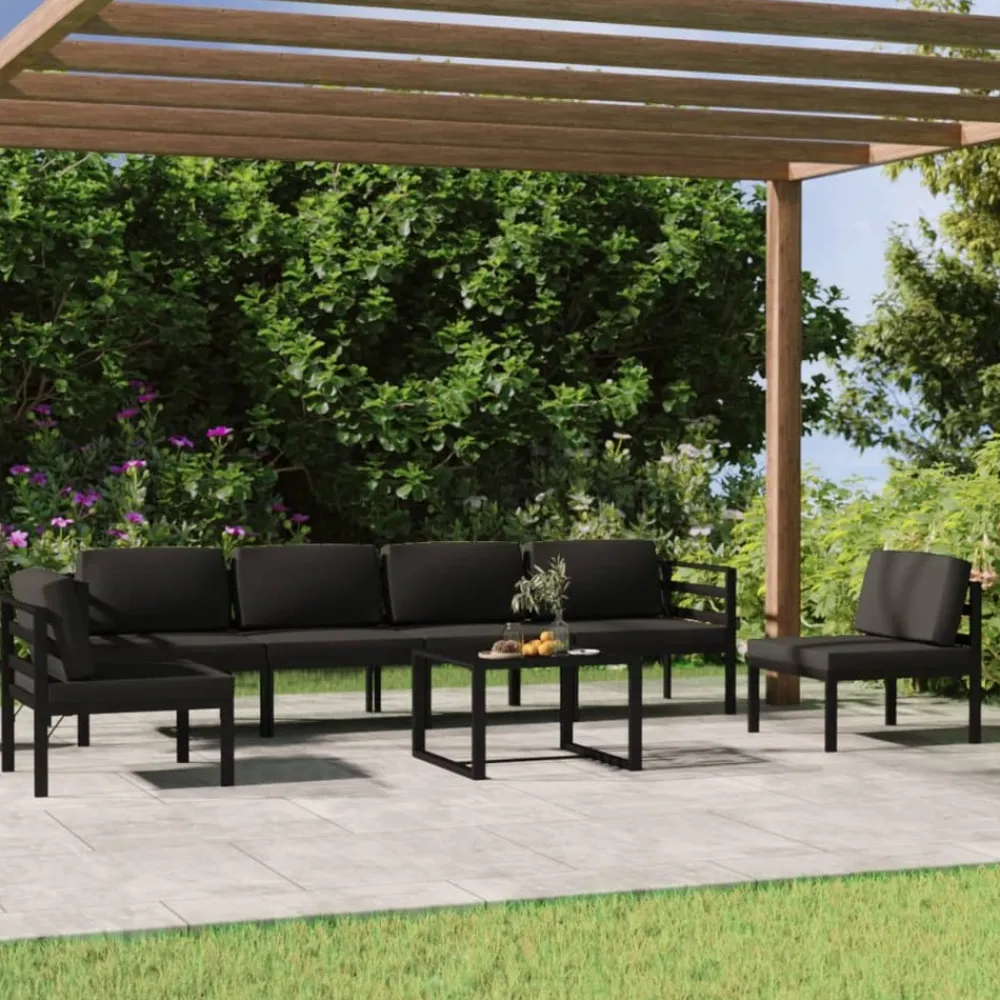 Maison Exclusive Salons De Jardin | - Salon de jardin 4 pcs avec coussins bois d'acacia solide