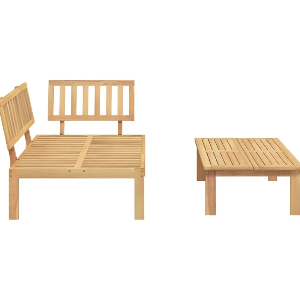 Maison Exclusive Salons De Jardin | - Salon de jardin palette 2 pcs bois massif d'acacia