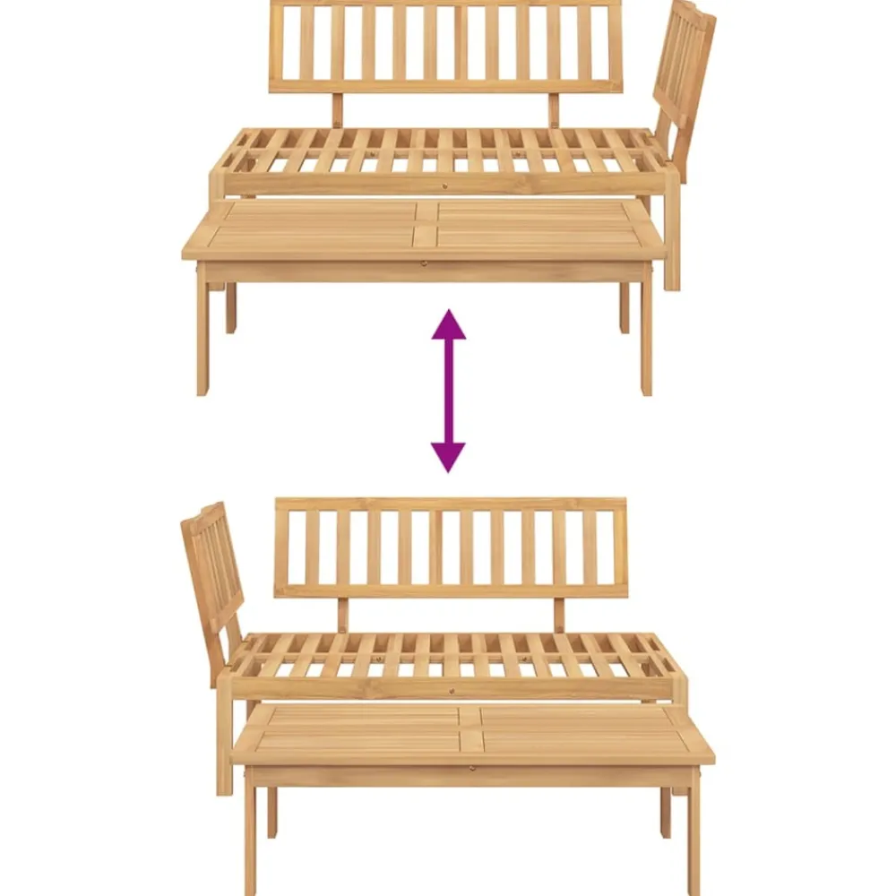 Maison Exclusive Salons De Jardin | - Salon de jardin palette 2 pcs bois massif d'acacia