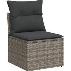Maison Exclusive Salons De Jardin | - Salon de jardin 9 pcs avec coussins aluminium anthracite