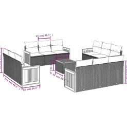 Maison Exclusive Salons De Jardin | - Salon de jardin 9 pcs avec coussins aluminium anthracite