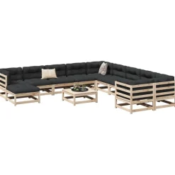 Maison Exclusive Salons De Jardin | - Salon de jardin 5 pcs avec coussins gris résine tressée