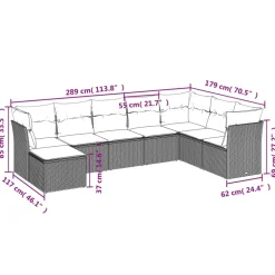 Maison Exclusive Salons De Jardin | - Salon de jardin 11 pcs avec coussins noir résine tressée