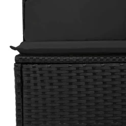 Maison Exclusive Salons De Jardin | - Salon de jardin 11 pcs avec coussins noir résine tressée