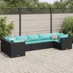 Maison Exclusive Salons De Jardin | - Salon de jardin 8 pcs avec coussins marron résine tressée