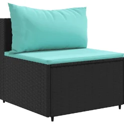 Maison Exclusive Salons De Jardin | - Salon de jardin 8 pcs avec coussins marron résine tressée