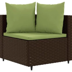 Maison Exclusive Salons De Jardin | - Salon de jardin 7 pcs avec coussins noir résine tressée