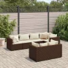 Maison Exclusive Salons De Jardin | - Salon de jardin avec coussins 8 pcs beige résine tressée