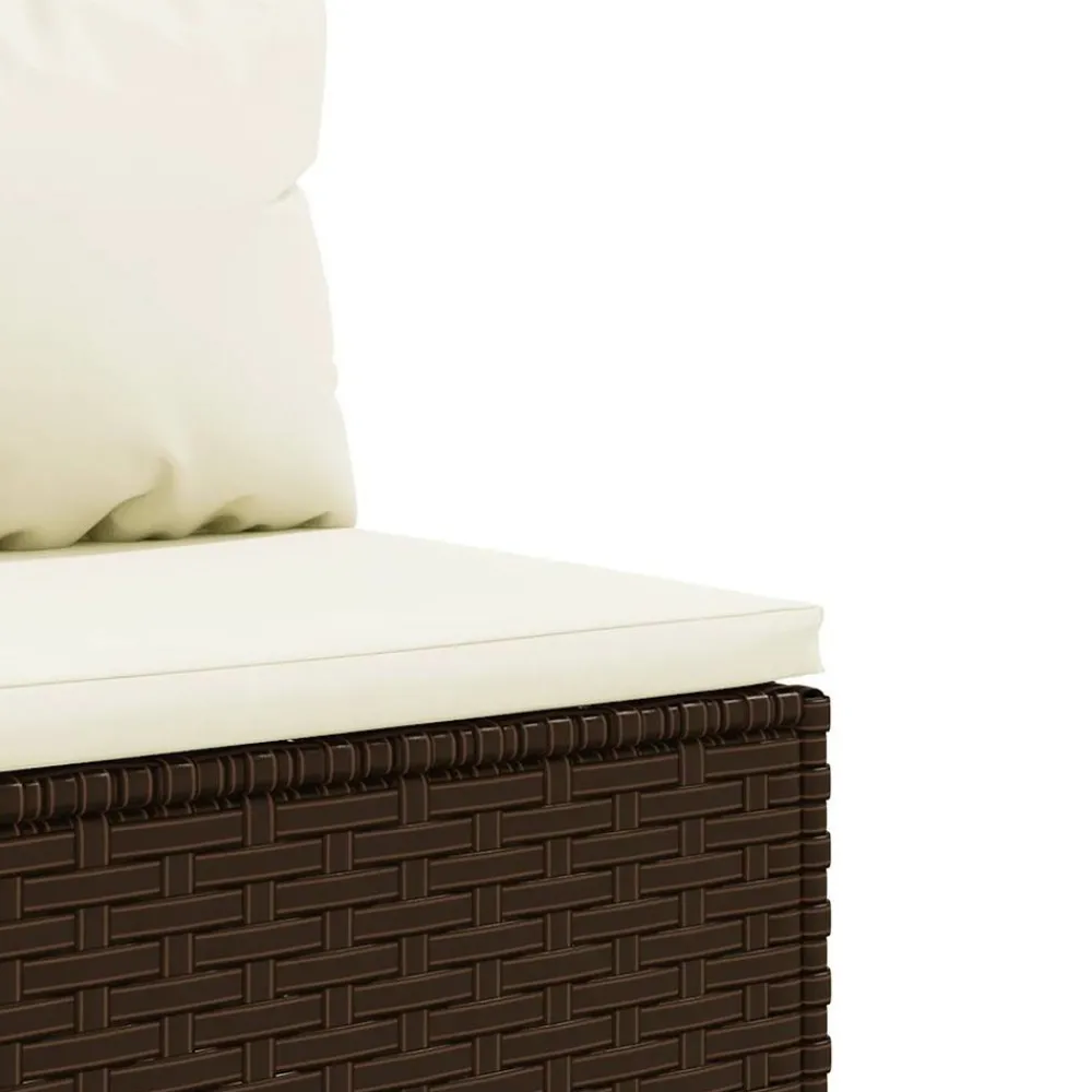 Maison Exclusive - Salon de jardin avec coussins 7 pcs marron résine tressée New