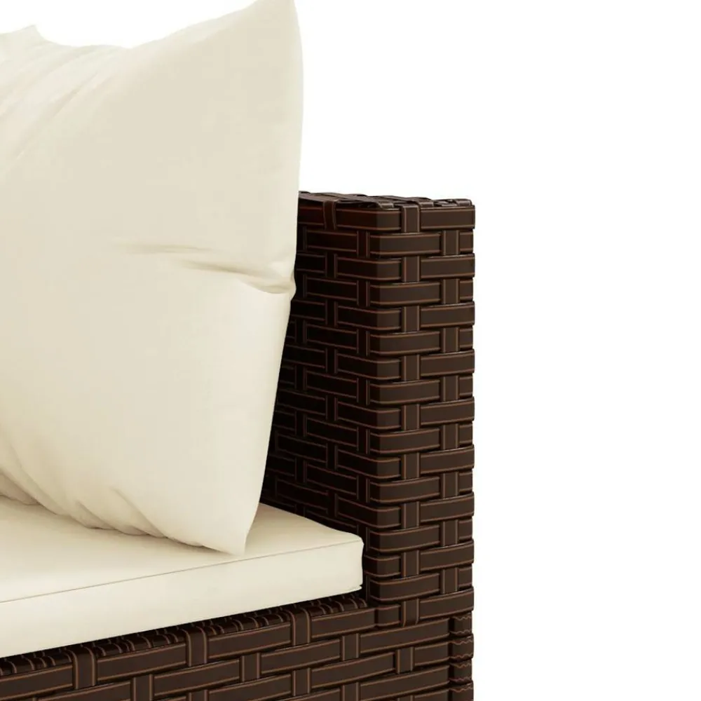 Maison Exclusive - Salon de jardin avec coussins 7 pcs marron résine tressée New