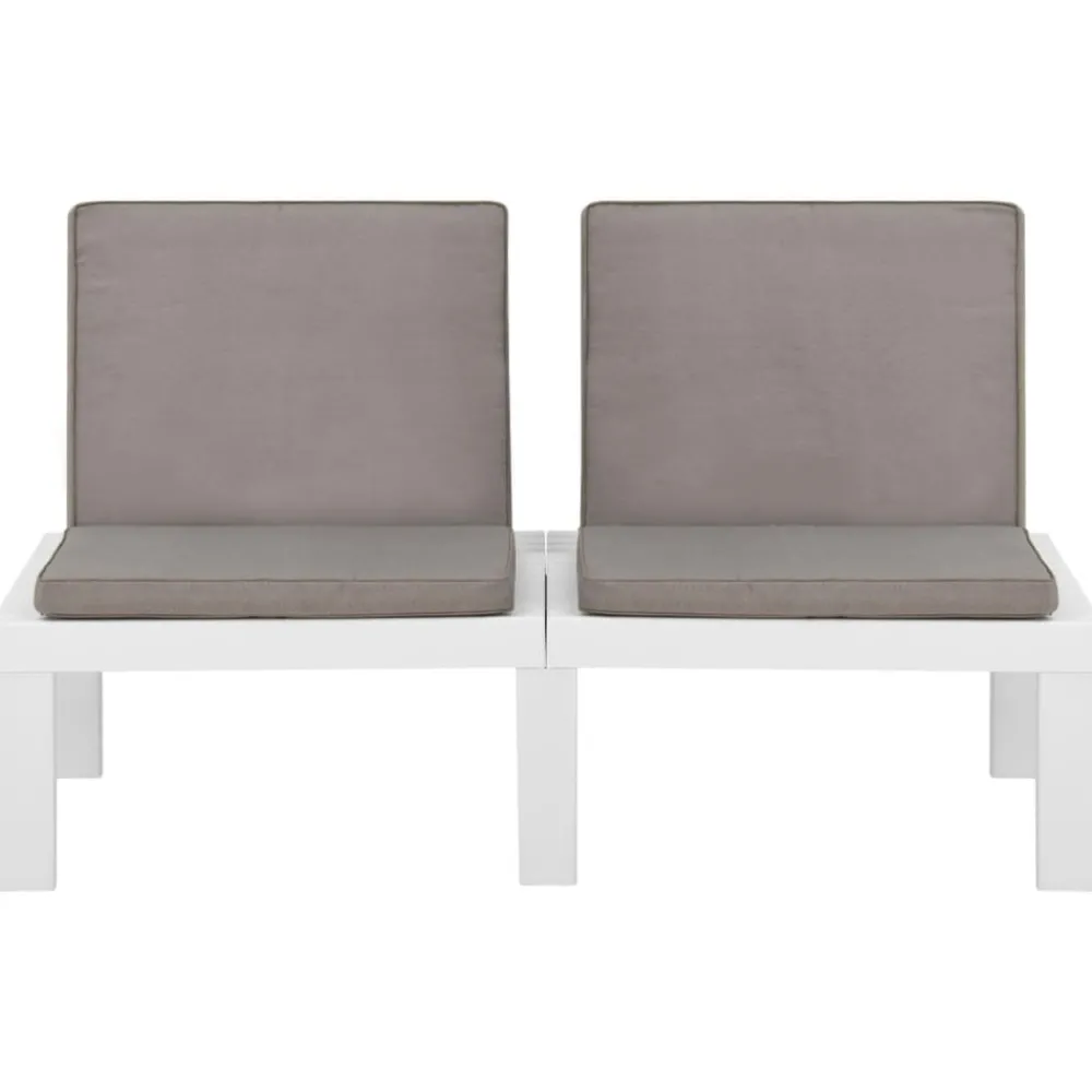 Maison Exclusive Salons De Jardin | - Salon de jardin 5 pcs avec coussins gris résine tressée